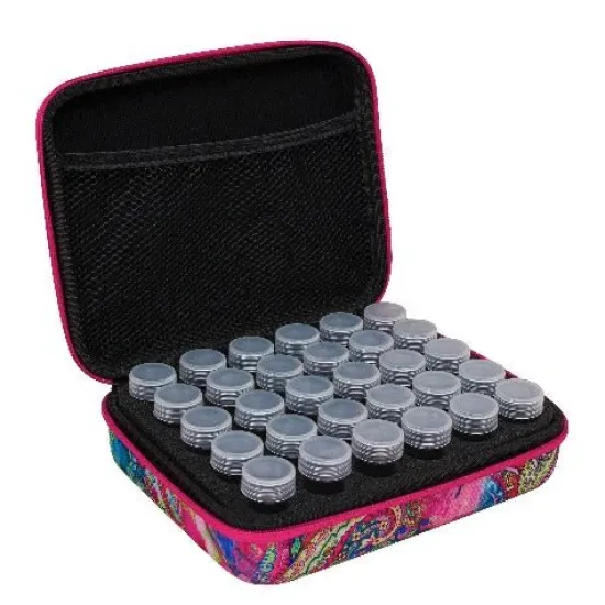 Craft Buddy 30 bottles Crystal Art Storage Case - Paisley Floral Discount