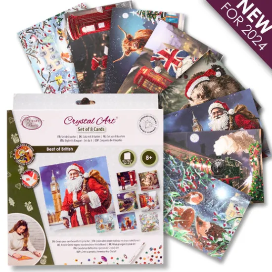 Craft Buddy 2024 Limited Edition "Festive Best of British" Set of 8 Cards Online