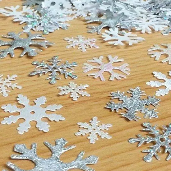Craft Buddy 200 x Mixed sparkly fabric Christmas SNOWFLAKE motifs toppers embellishments Online