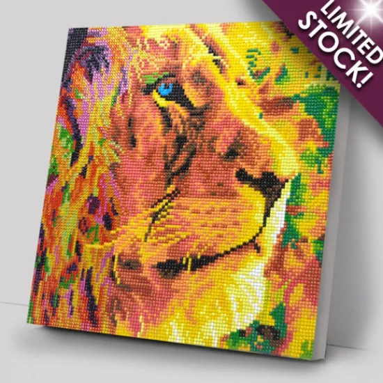 Craft Buddy “A Lion's Courage” Crystal Art Canvas Kit 30x30cm Sale