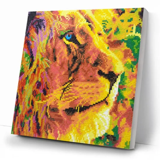 Craft Buddy “A Lion's Courage” Crystal Art Canvas Kit 30x30cm Sale