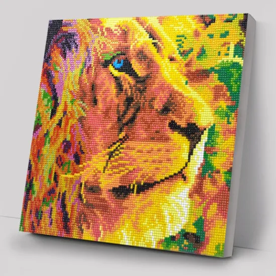 Craft Buddy “A Lion's Courage” Crystal Art Canvas Kit 30x30cm Sale