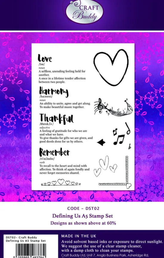 Craft Buddy A5 Premium Stamp Set - Defining Us Online