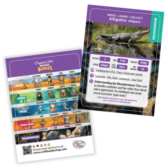 Craft Buddy Alligator Crystal Art Wildlife Buddies Fashion