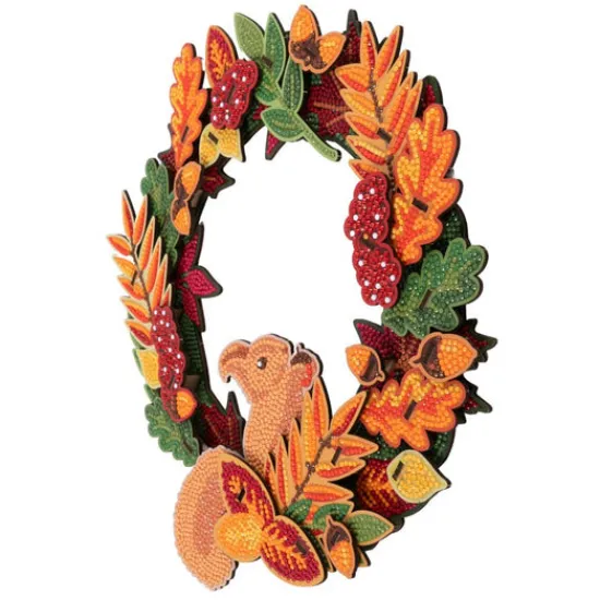 Craft Buddy "Autumn Squirrel" Crystal Art 3D Wreath Kit Hot