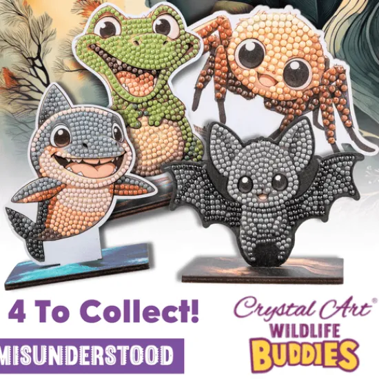 Craft Buddy Bat Crystal Art Wildlife Buddies Hot