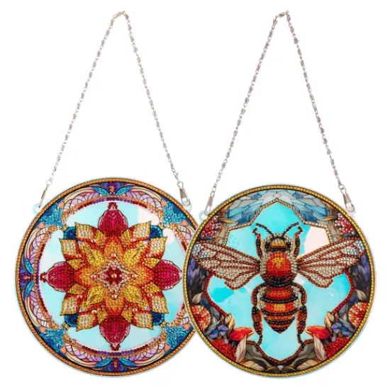 Craft Buddy "Bee & Flower" Crystal Art Hanging Decoration Kit Hot