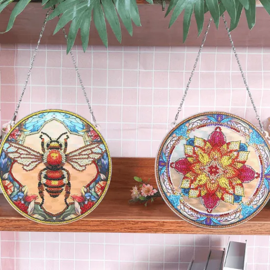 Craft Buddy "Bee & Flower" Crystal Art Hanging Decoration Kit Hot