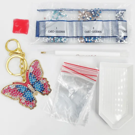 Craft Buddy Bianca Butterfly Crystal Art Metal Keyring Kit Online