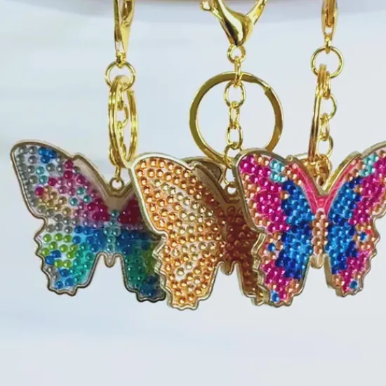 Craft Buddy Bianca Butterfly Crystal Art Metal Keyring Kit Online