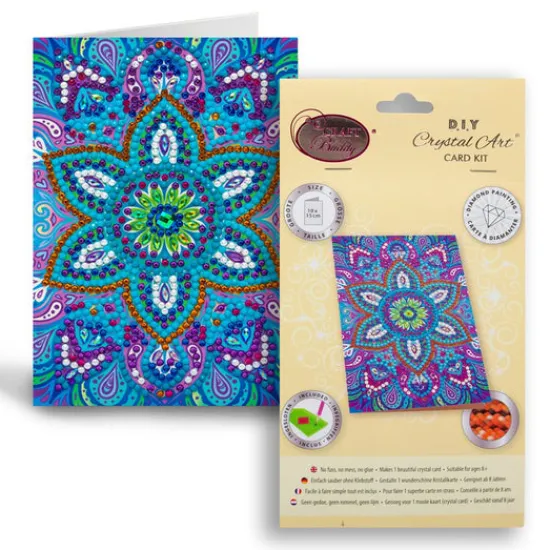 Craft Buddy Blue Mandala, 10x15cm Crystal Art Card Online