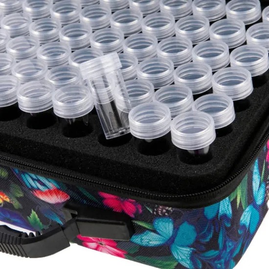 Craft Buddy Butterflies Crystal Art Storage Case - 120 Bottles New
