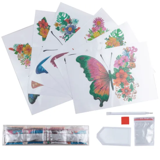 Craft Buddy Butterfly Crystal Art Window Stickers Set of 6 Hot