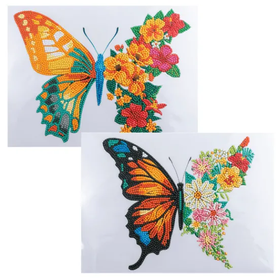 Craft Buddy Butterfly Crystal Art Window Stickers Set of 6 Hot