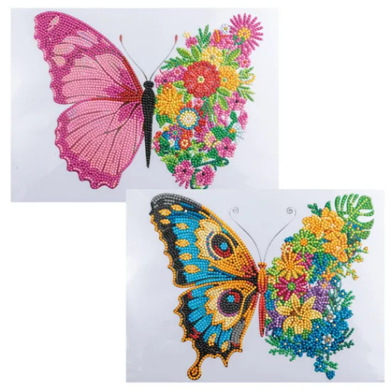 Craft Buddy Butterfly Crystal Art Window Stickers Set of 6 Hot