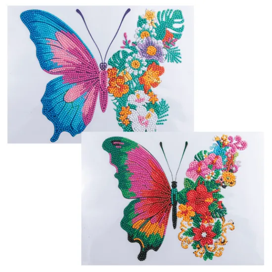 Craft Buddy Butterfly Crystal Art Window Stickers Set of 6 Hot