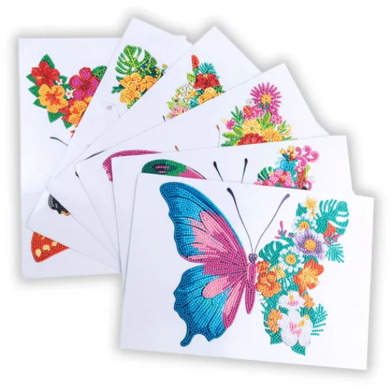 Craft Buddy Butterfly Crystal Art Window Stickers Set of 6 Hot