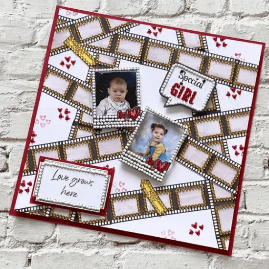 Craft Buddy Capture & Moment Crystal Art A6 Scrapbook Stamp Set Best
