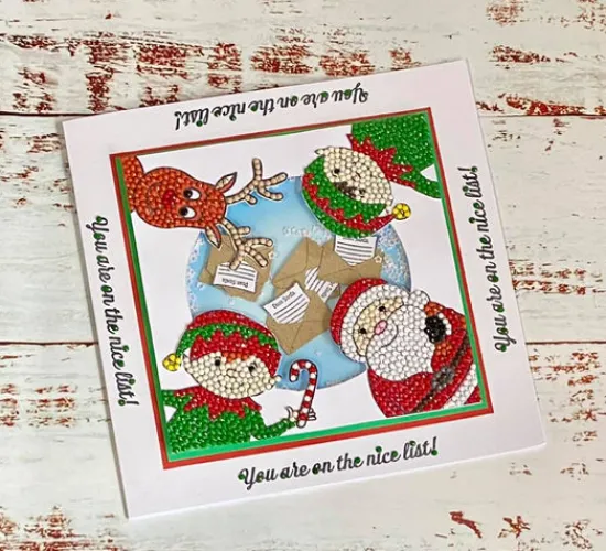 Craft Buddy CCST34: Crystal Art Santa’s Little Helper A6 Stamp Set Clearance