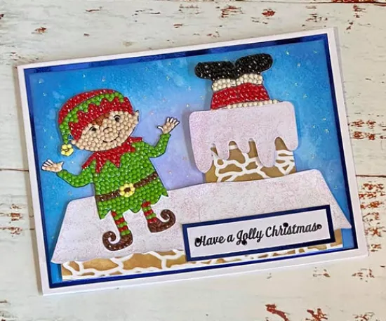 Craft Buddy CCST34: Crystal Art Santa’s Little Helper A6 Stamp Set Clearance