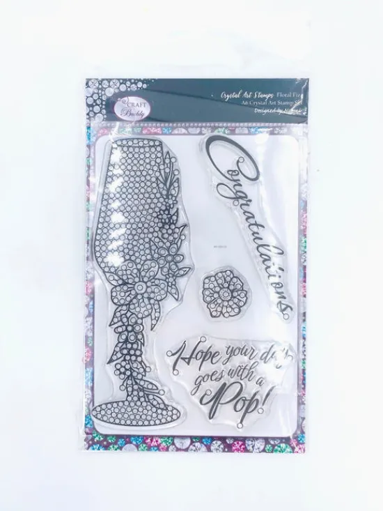Craft Buddy CCST64: Crystal Art A6 Stamp Set - Floral Fizz Discount