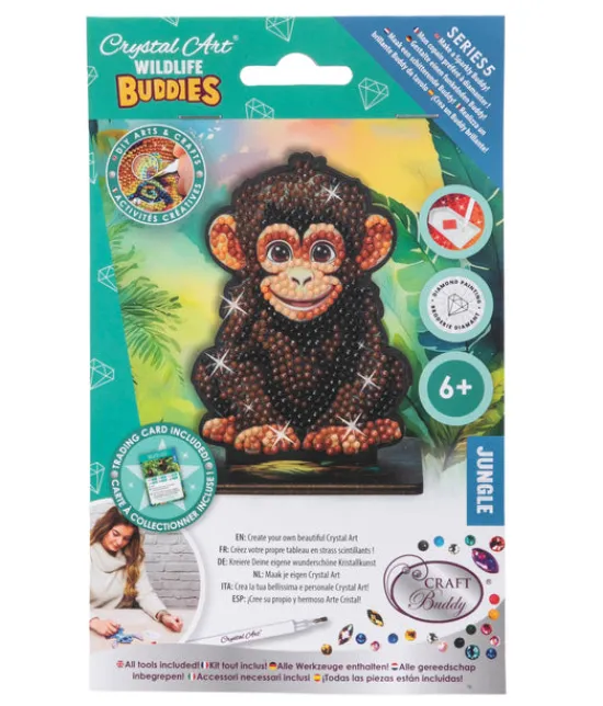 Craft Buddy Chimp Crystal Art Wildlife Buddies Sale
