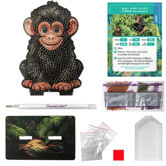 Craft Buddy Chimp Crystal Art Wildlife Buddies Sale