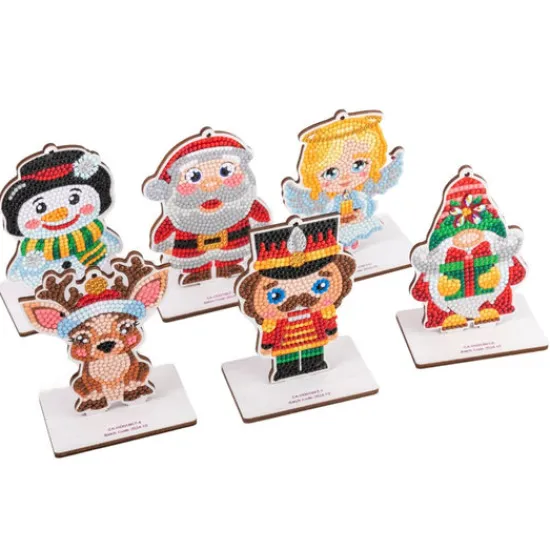 Craft Buddy "Christmas Buddies" Crystal Art Hanging Decorations Set of 6 Best