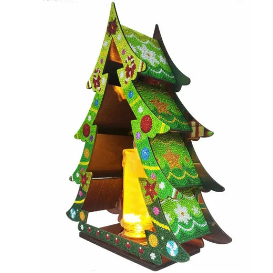 Craft Buddy "Christmas Tree" Crystal Art LED Candle 3D Decoration Kit Discount