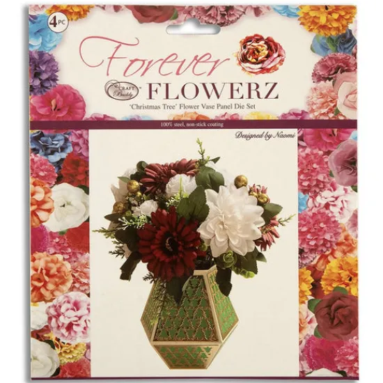 Craft Buddy "Christmas Trees" Forever Flowerz Vase Panel Die Set Best