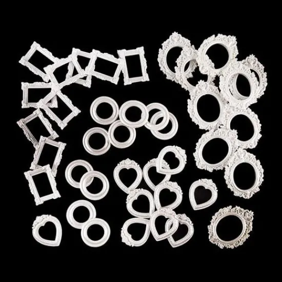 Craft Buddy Assorted Mini Resin Frames Kit - 40pcs Clearance