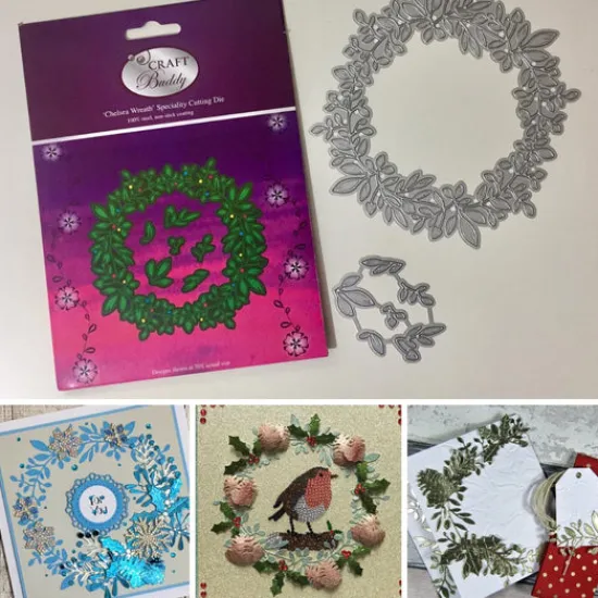 Craft Buddy Chelsea Wreath Die Set New
