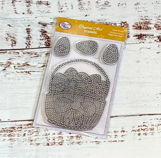 Craft Buddy Crystal Art Easter Basket A6 stamp set New