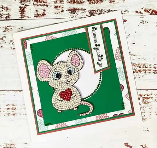 Craft Buddy Crystal Art Squeak the Mouse A6 Stamp Set Clearance