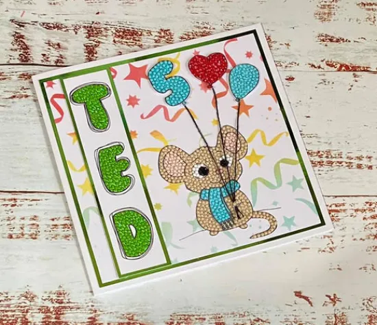Craft Buddy Crystal Art Squeak the Mouse A6 Stamp Set Clearance