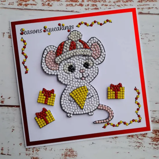 Craft Buddy Crystal Art Squeak the Mouse A6 Stamp Set Clearance