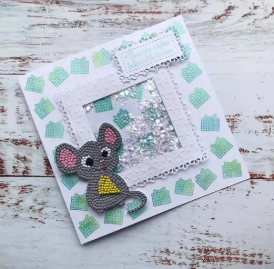 Craft Buddy Crystal Art Squeak the Mouse A6 Stamp Set Clearance