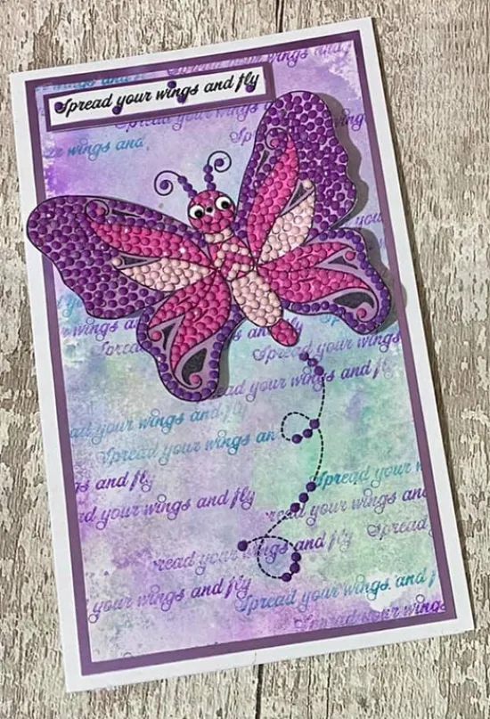 Craft Buddy Flutteryby Butterfly Crystal Art A6 Stamp Set Fashion