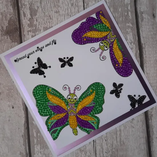 Craft Buddy Flutteryby Butterfly Crystal Art A6 Stamp Set Fashion