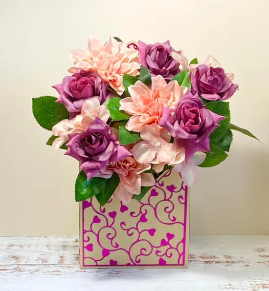 Craft Buddy Forever Flowerz Floral Cascade Envelope Box die set Hot