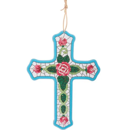 Craft Buddy "Cross" Crystal Art Wooden Hanging Decoration Fashion