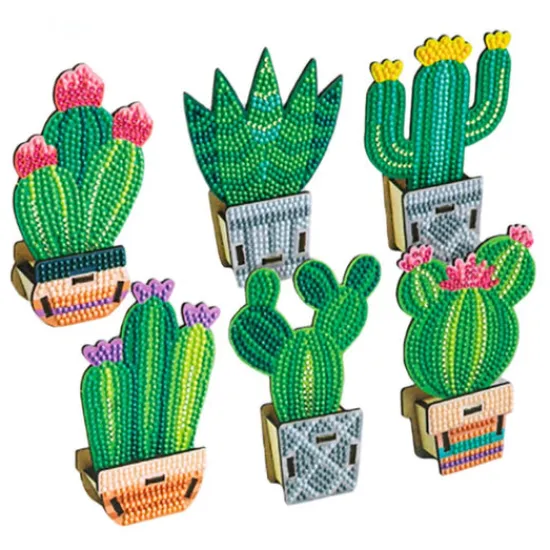Craft Buddy Crystal Art Cacti - Set of 6 Discount