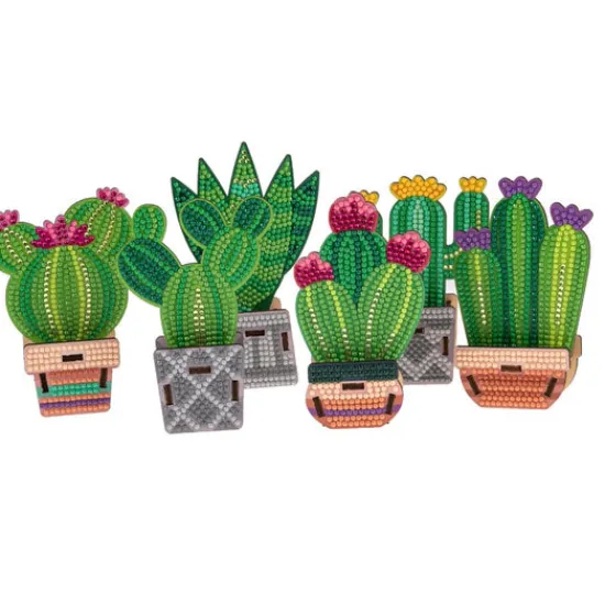 Craft Buddy Crystal Art Cacti - Set of 6 Discount