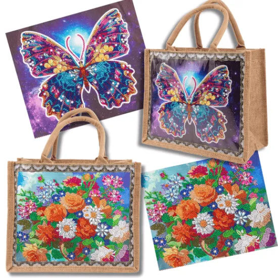 Craft Buddy Crystal Art Interchangeable Panel Jute Bag Discount