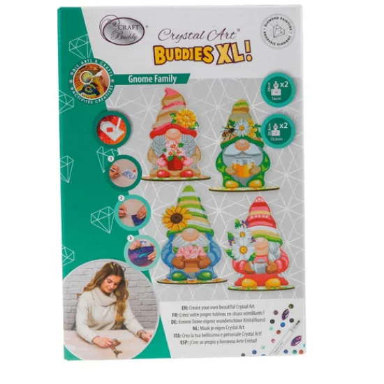 Craft Buddy Crystal Art XL Buddies - Gnome Family Hot