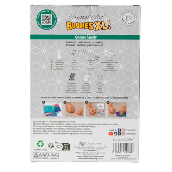 Craft Buddy Crystal Art XL Buddies - Gnome Family Hot