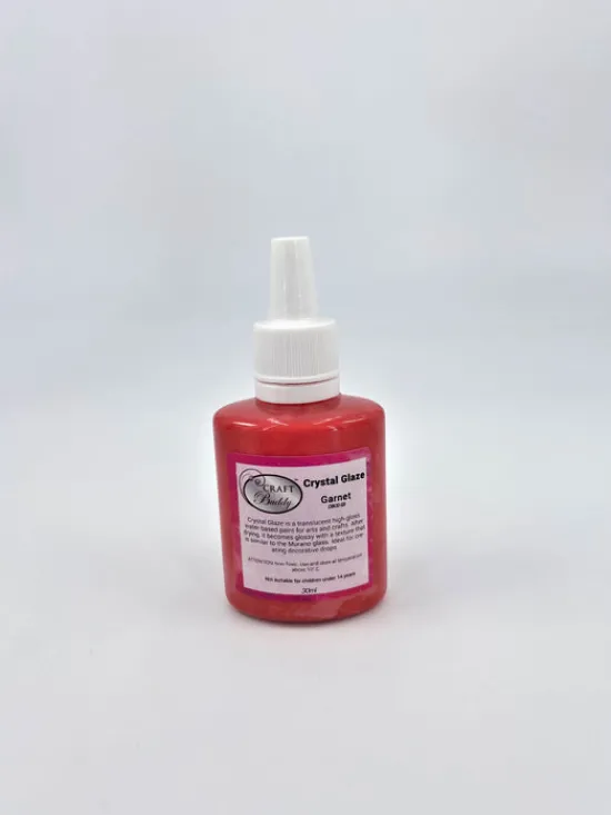 Craft Buddy Crystal Glaze Pot- GARNET Fashion