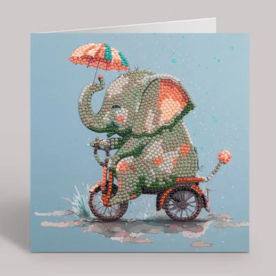 Craft Buddy "Cute Baby Elephant" Crystal Art Card Clearance