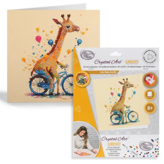 Craft Buddy "Cute Baby Giraffe" Crystal Art Card Hot
