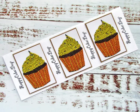 Craft Buddy Cute Cupcakes A6 Crystal Art Stamp Set Discount